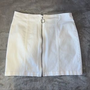 White Jean Skirt